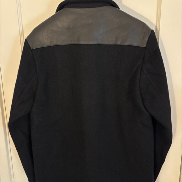 Men's Vaporize by James Iha Wool Blend / Leather Detailed Jacket, Medium, Black - Picture 4 of 12